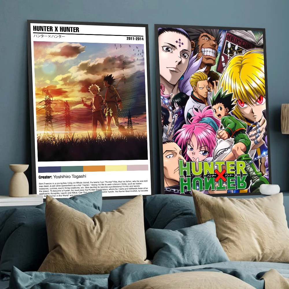 Hunter X Hunte Anime Poster Self-adhesive Art Poster Whitepaper Prints Posters Artwork Aesthetic Art Wall Painting