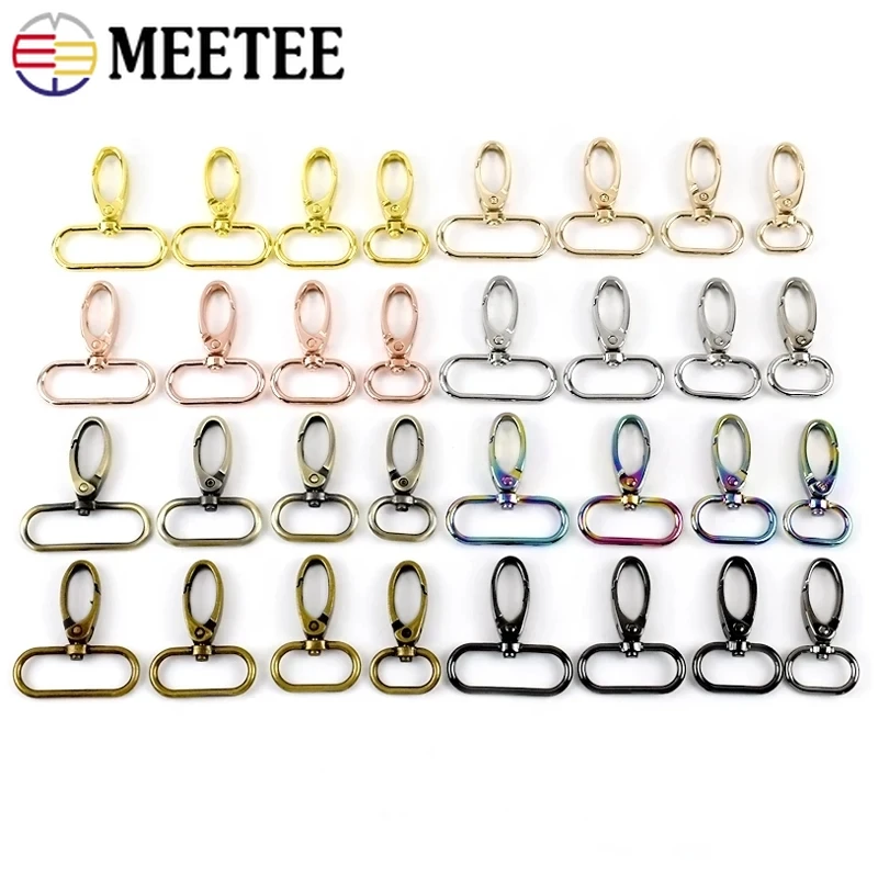 5/10Pcs Meetee 16-50mm Metal Bag Strap Hook Lobster Clasp Webbing Leather Belt Hanger Snap Buckle KeyChain Collar DIY Accessory