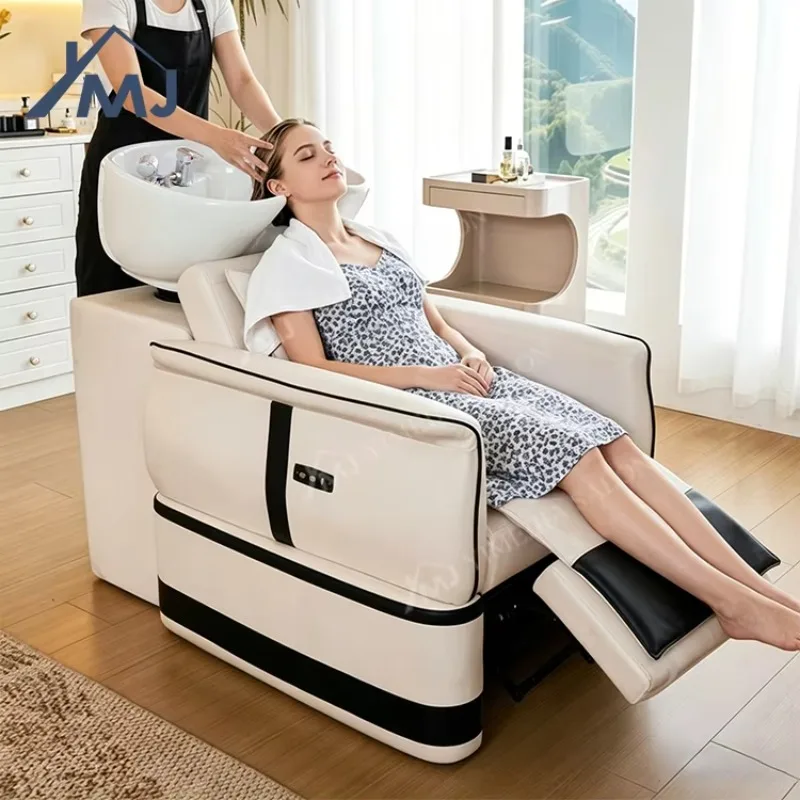 Salon Facial Treatment Electric Massage Hair Wash Basin Head Spa Bed Shampoo Chair