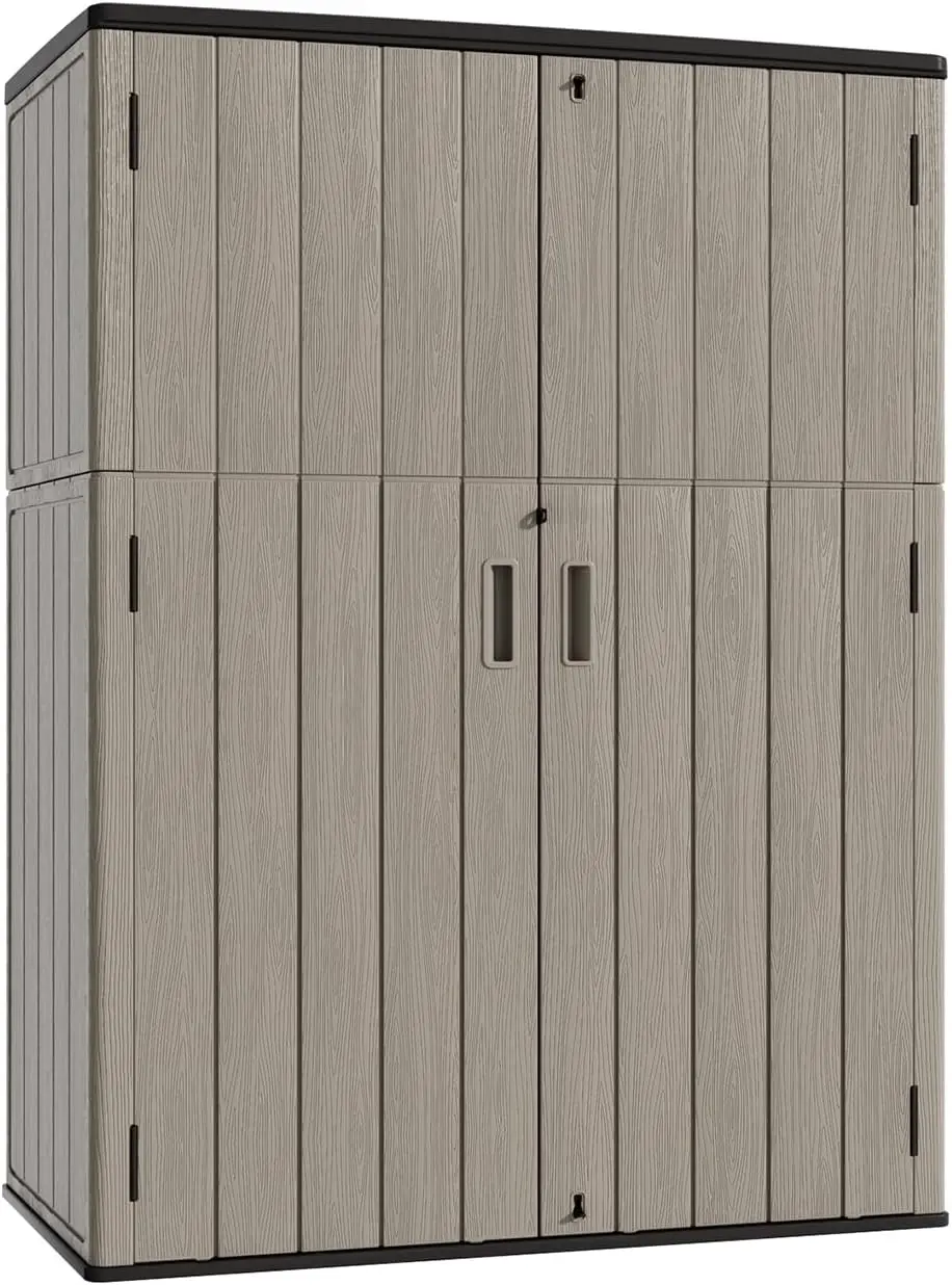 

Customizable Outdoor Storage Shed,57 Cu.ft Vertical Outdoor Storage Cabinet Waterproof,for Garden Tools, Pool Accessories, Lawn