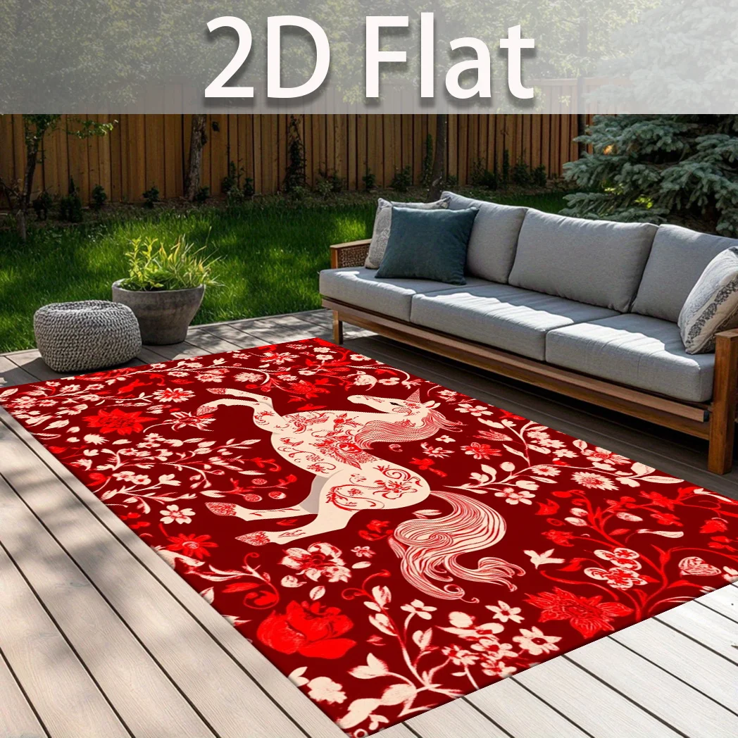 Turkish Persian Rug Vintage Medallion Printed Home Carpet Soft Non-Slip Flannel Floor Mat Oriental Decor