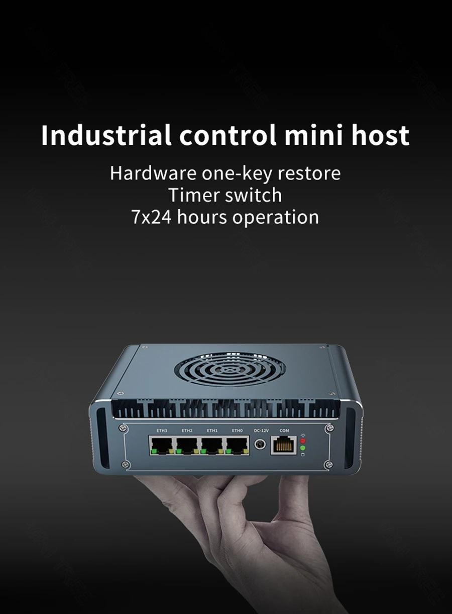 12th Gen Firewall N100 J6413 J4125 Soft Router 4x2.5g I226 Lan M.2 Nvme Linux Industrial Fanless Mini Pc HD2.0 Opnsense Pve Esxi