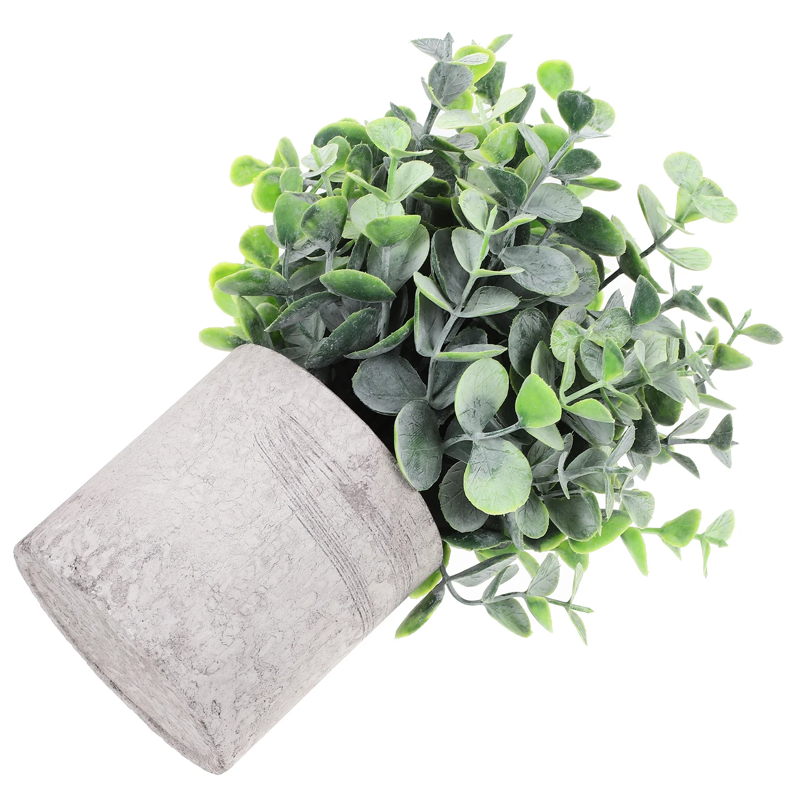 

Artificial Eucalyptus Potted Plant Small Fake Green Plants Realistic Bonsai For Home Office Decor Faux Plant Indoor