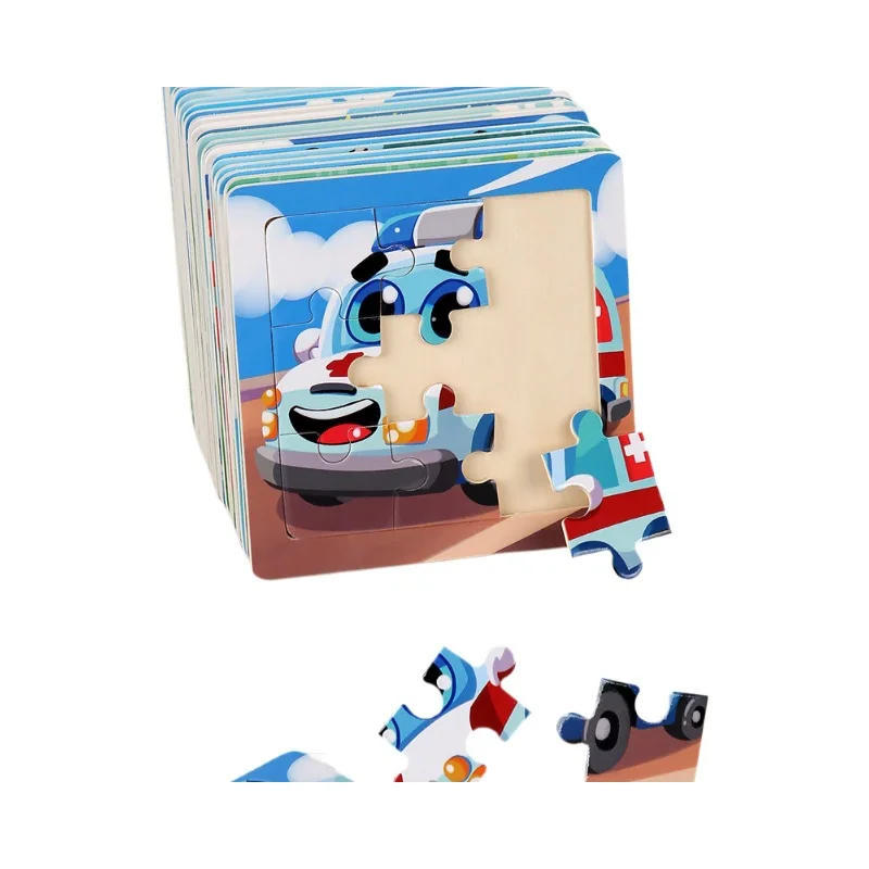 유아 만화 나무 퍼즐, 유치원 교육 장난감 세트, 소년 소녀용 동물 퍼즐, 2, 3, 4, 5 세 유아용 퍼즐