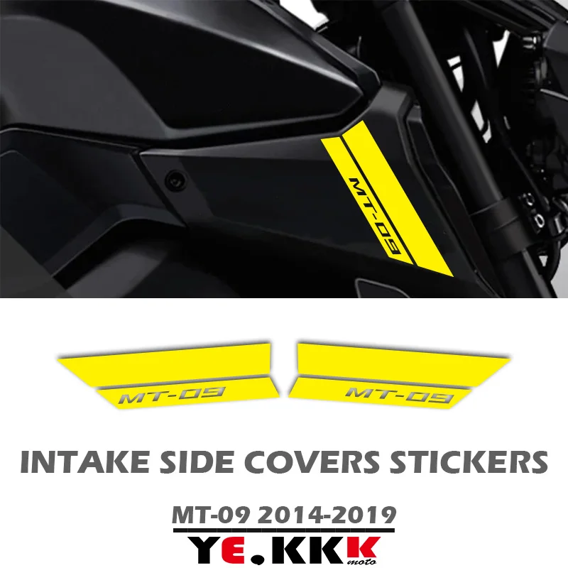 For YAMAHA MT09 MT-09 MT-09SP FZ09 Air Intake Side Cover Sticker Set Fairing Decals Hollow Out Custom 2014-2019