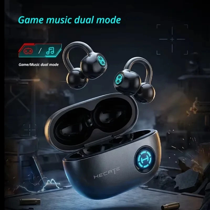 EDIFIER HECATE CP2 Wireless Bluetooth Gaming Earbuds Unique Bone Conduction AI Noise Reduction IPX4 Waterproof Clip Headphones