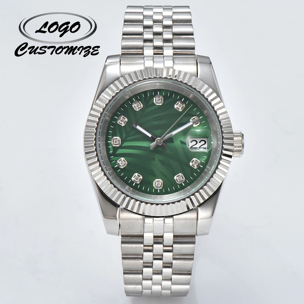 

Customizable LOGO Luxury NH35 Movement Automatic Mechanical Watch Sapphire Glass Stainless Steel Strap NH35 Watch