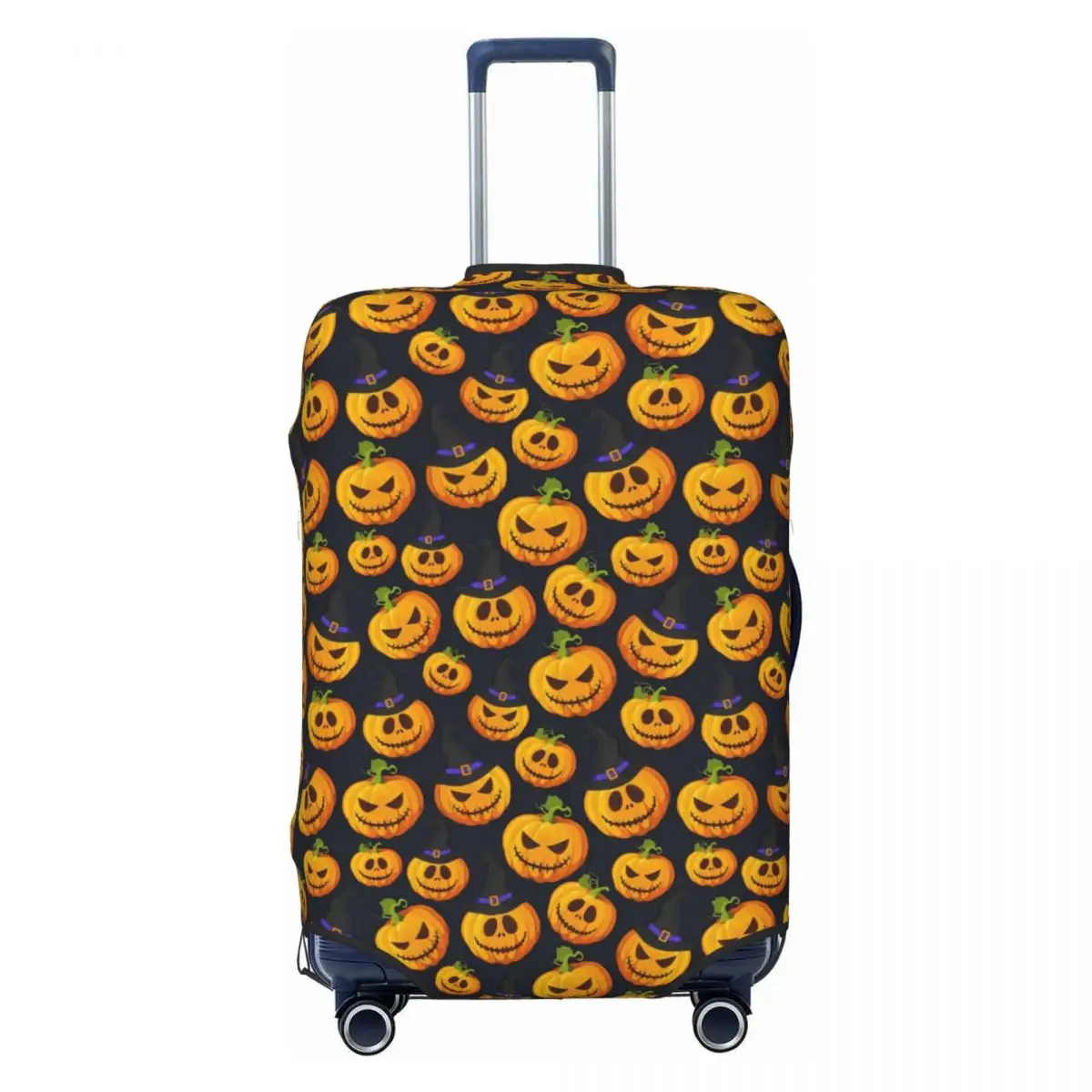 Kawaii Pumpkin Suitcase Cover Happy Halloween Business Vacation Strectch Luggage Supplies Protector