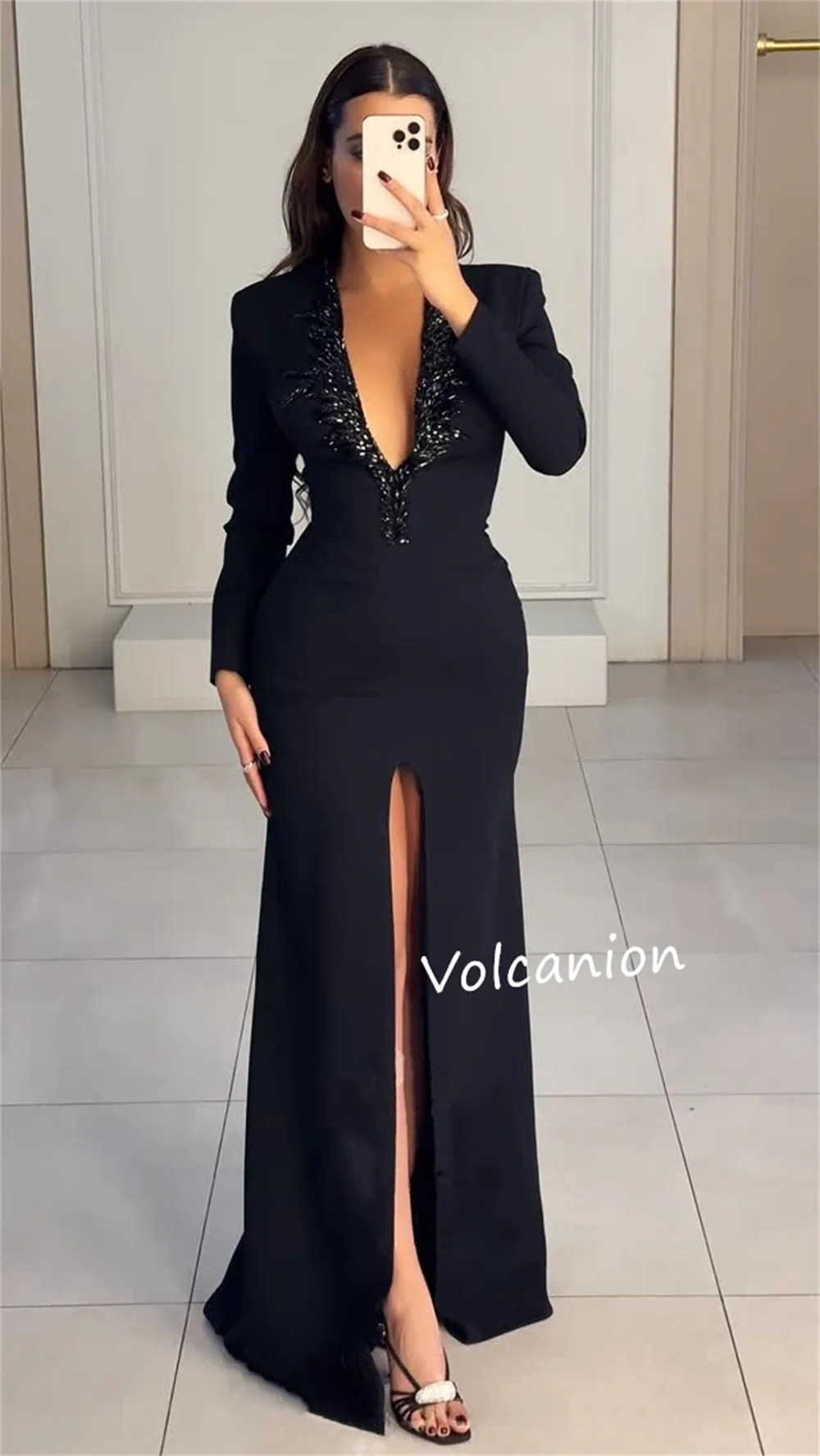 Длинные платья из джерси со стразами по индивидуальному заказу, длинные платья на заказ, вечер, современный стиль, официальная мода