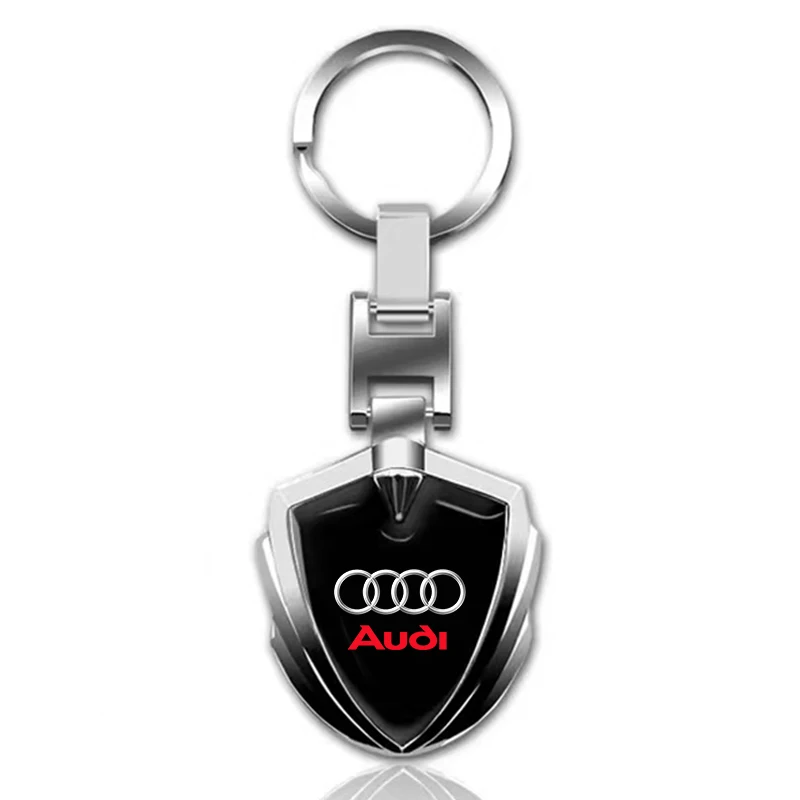 Car Styling Accessories 3D Metal Key Rings Car Logo Emblems Keychain For Audi A1 A3 8P A4 B5 B6 B7 B8 A5 A6 C5 A7 A8 Q3 Q5 Q7 TT