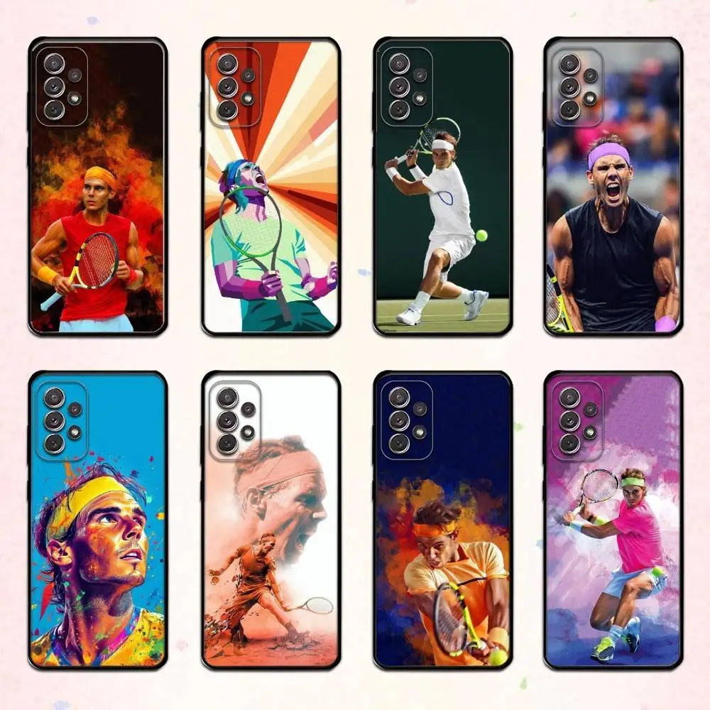 

R-Rafael N-Nadal Tennis Merch Phone Case For Samsung S 25,24,23,22,30,21,10,9,Ultra,Plus,Lite,FE,4,5 G Soft Black Case