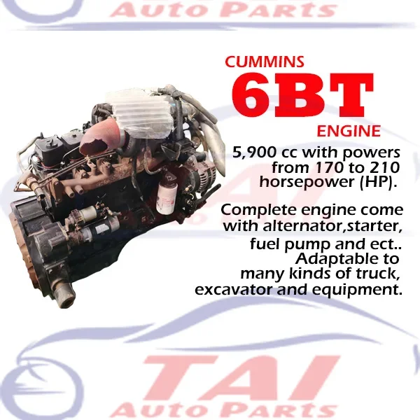 Used Complete Automotive  6BT  Engine With Gearbox  For Cummins Dodge Ram Pickup Truck