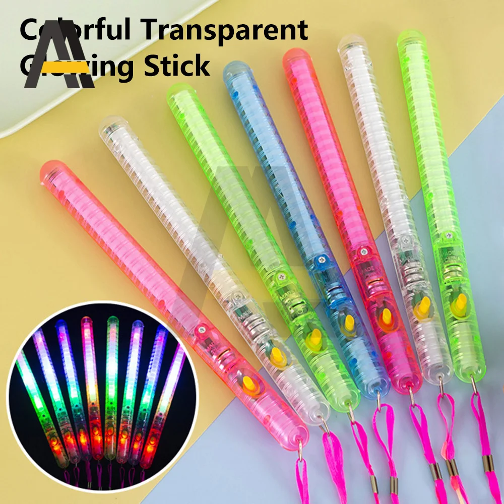 Varitas LED intermitentes de 1 a 100 Uds., varitas de animación brillantes, varitas iluminadas multicolores con cordones para recuerdo de fiesta de concierto musical