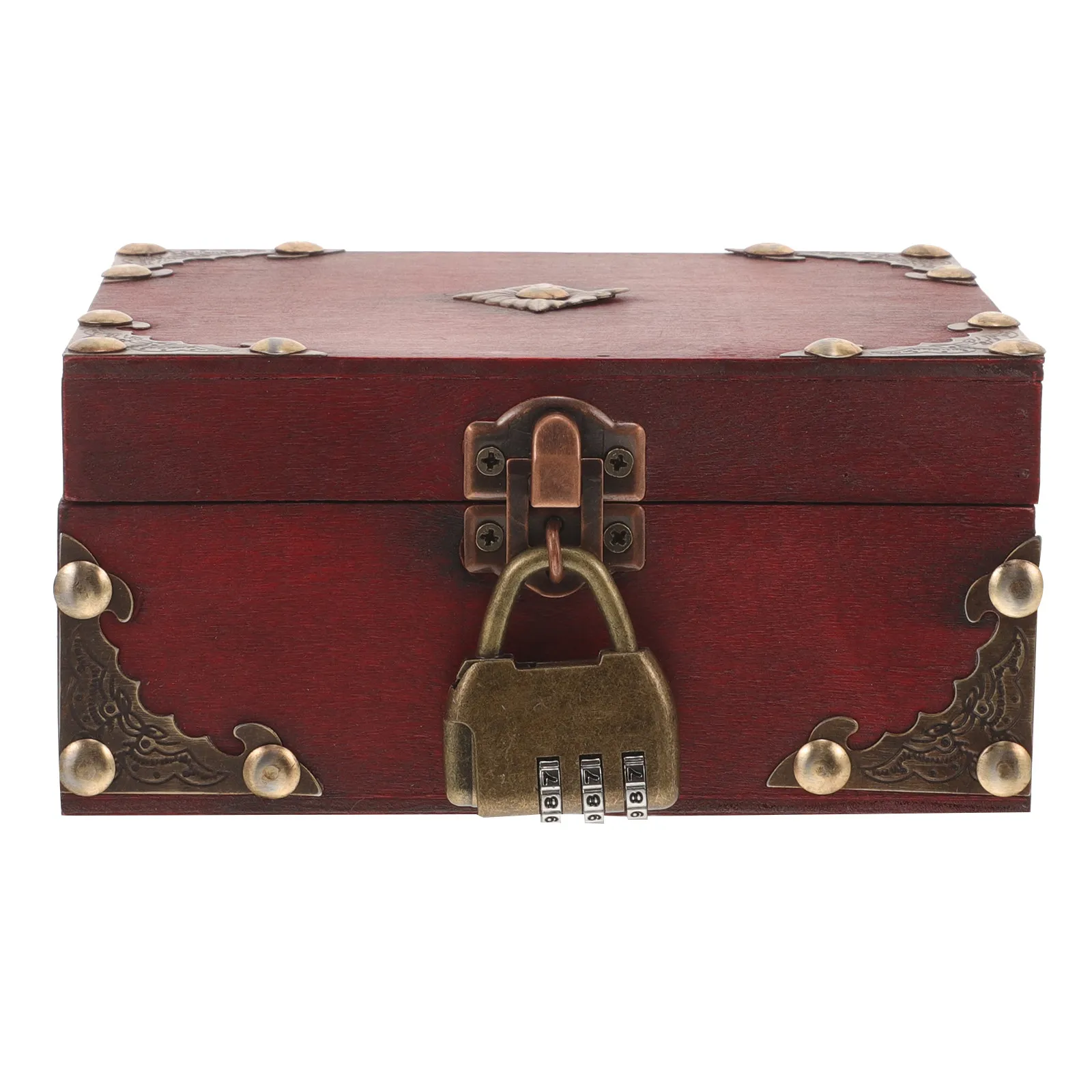 

Деревянная шкатулка для украшений в стиле ретро, органайзер для мелочей, держатель для разных предметов, настольный дисплей с металлической крышкой