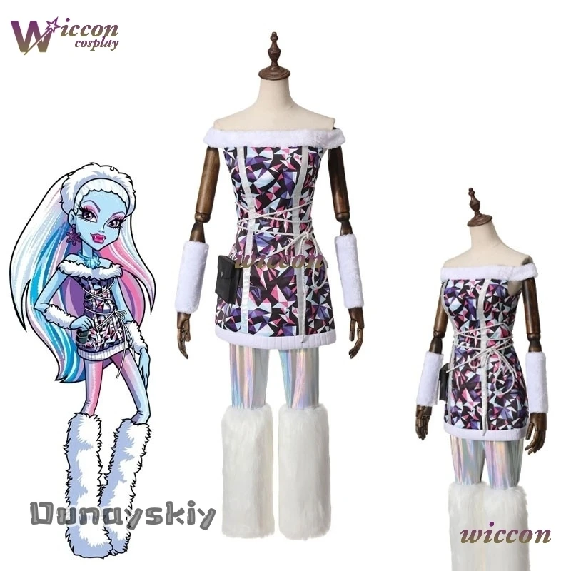 Disfraz de Monster Abbey Bominable, vestido de niña de secundaria con calcetines de felpa, uniforme, conjunto de uniforme de Halloween {SUGOI COS}