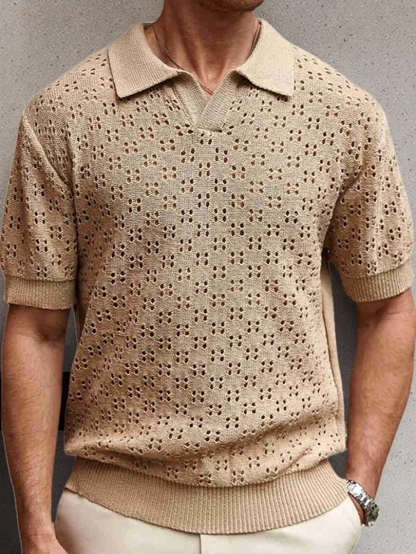 

Summer 2025 Men's Casual Knitted irt Faion Cool Silk Lightweight ort Sve T-irt Polyester Fabric Youth Trend