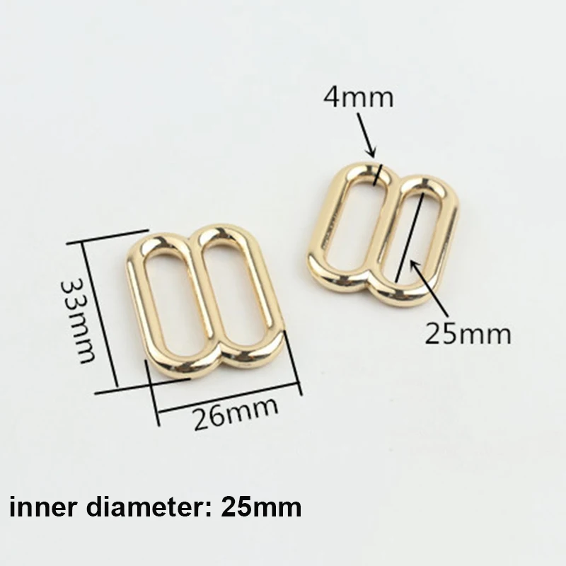 1pcs Metal Tri-Glide Buckle 3 Bar Adjuster Slider Middle Center Bar Buckle for Leather Craft Bag Backpack Shoulder Strap Belt