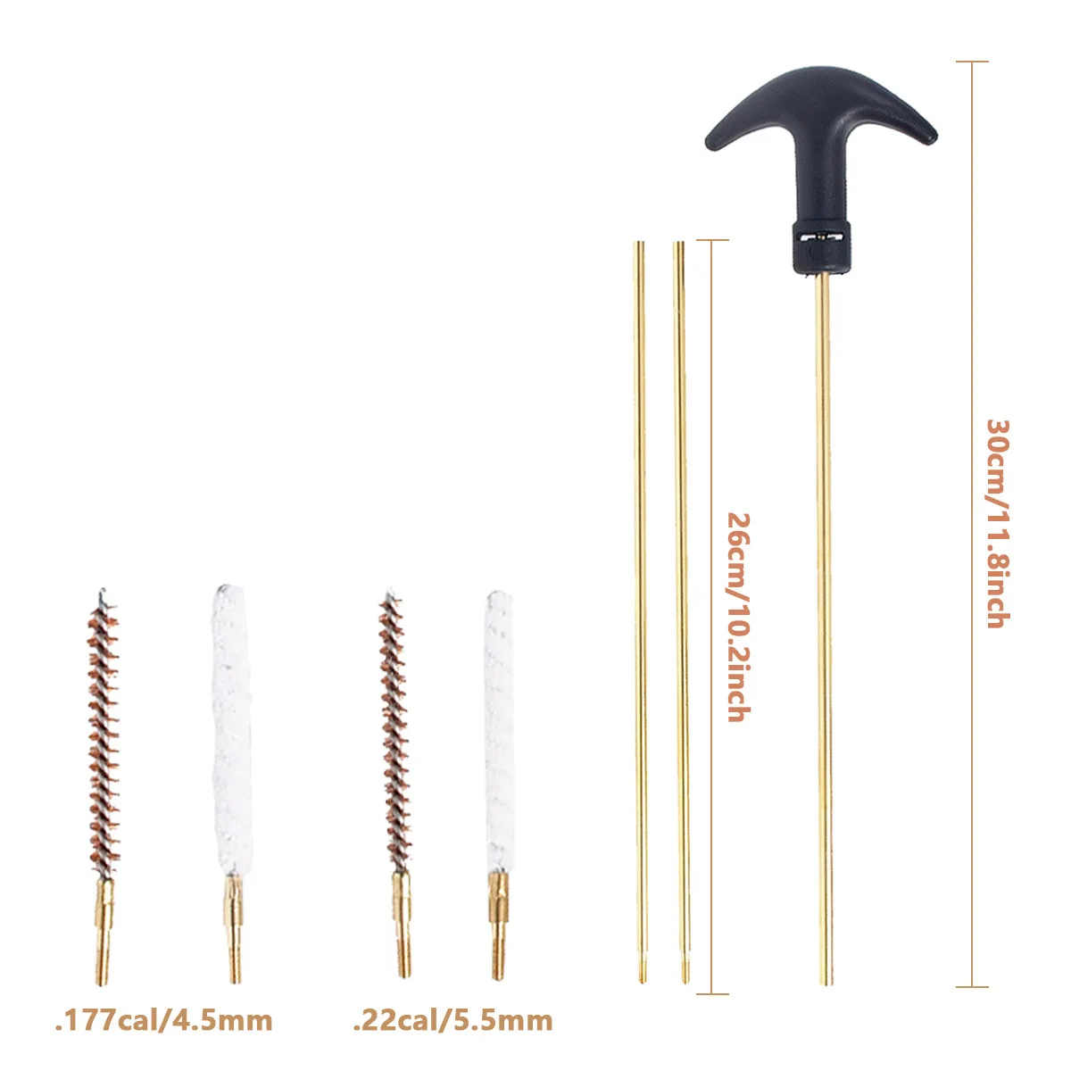 4.5/5.5MM 177&.22 Barrel Cleaning Kit Rifle Pistol Airgun Rod Brush Cleaner Hunting Accessories Gun Cleaning Tool Set