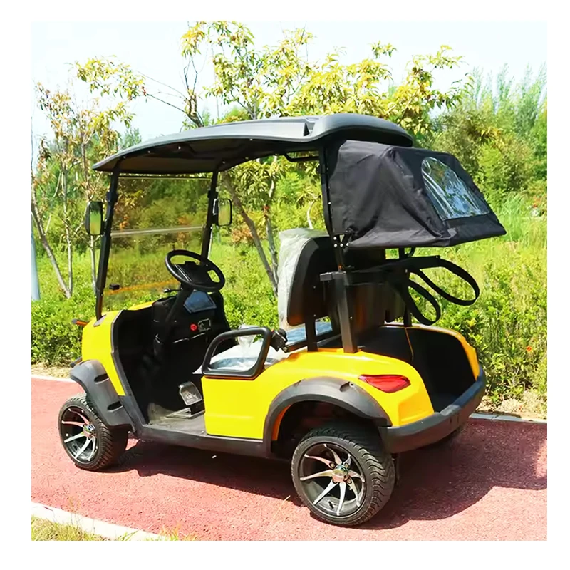 

Customized 3-4 seat golf cart Mini 12V CE certified heightened electric golf cart rain cover 70-90 kilometers battery life