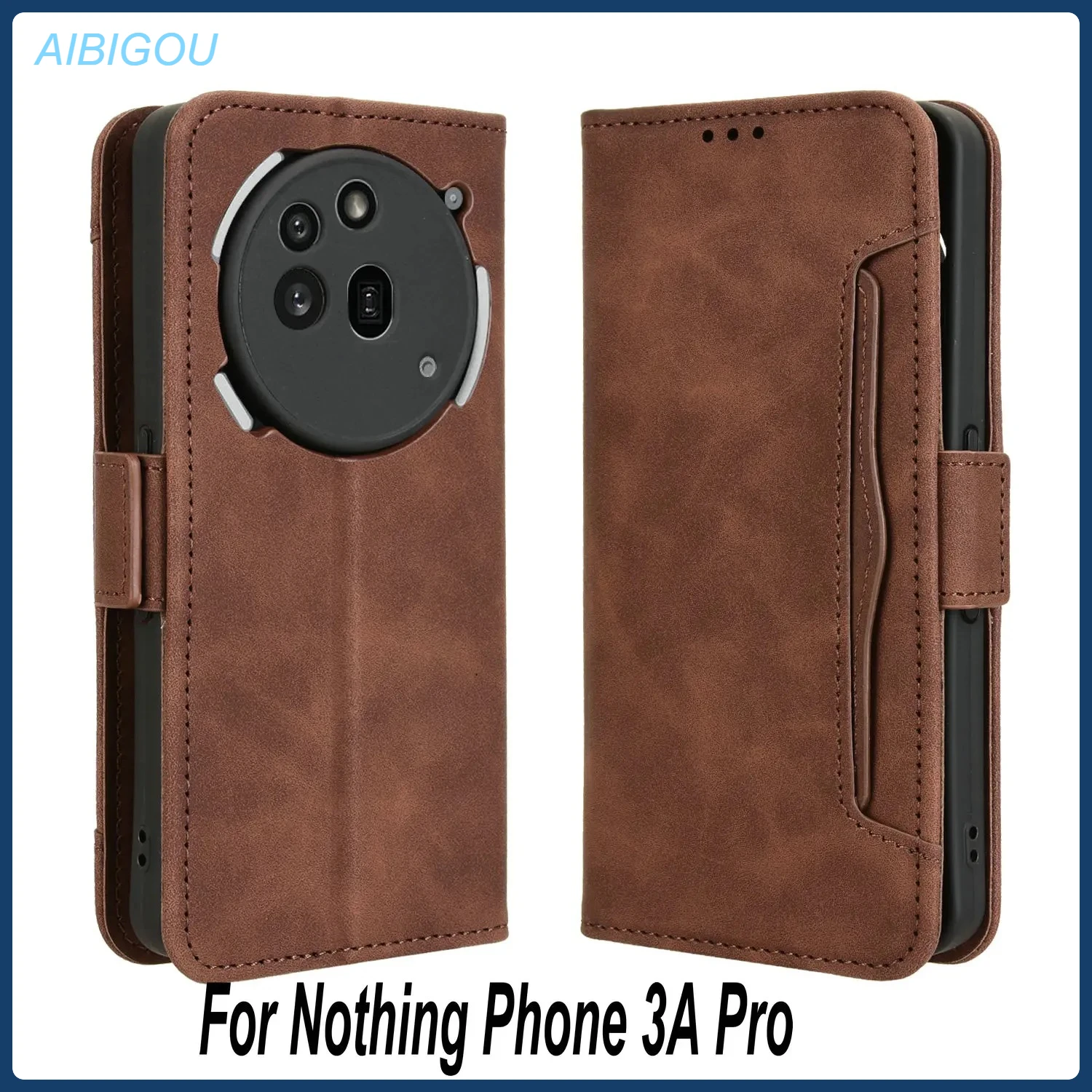 Für Nothing Phone 3A Pro Flip Luxus Ledertasche Abnehmbarer Kartenhalter Brieftasche Buch Magnethülle Für Nothing Phone3A Pro Taschen
