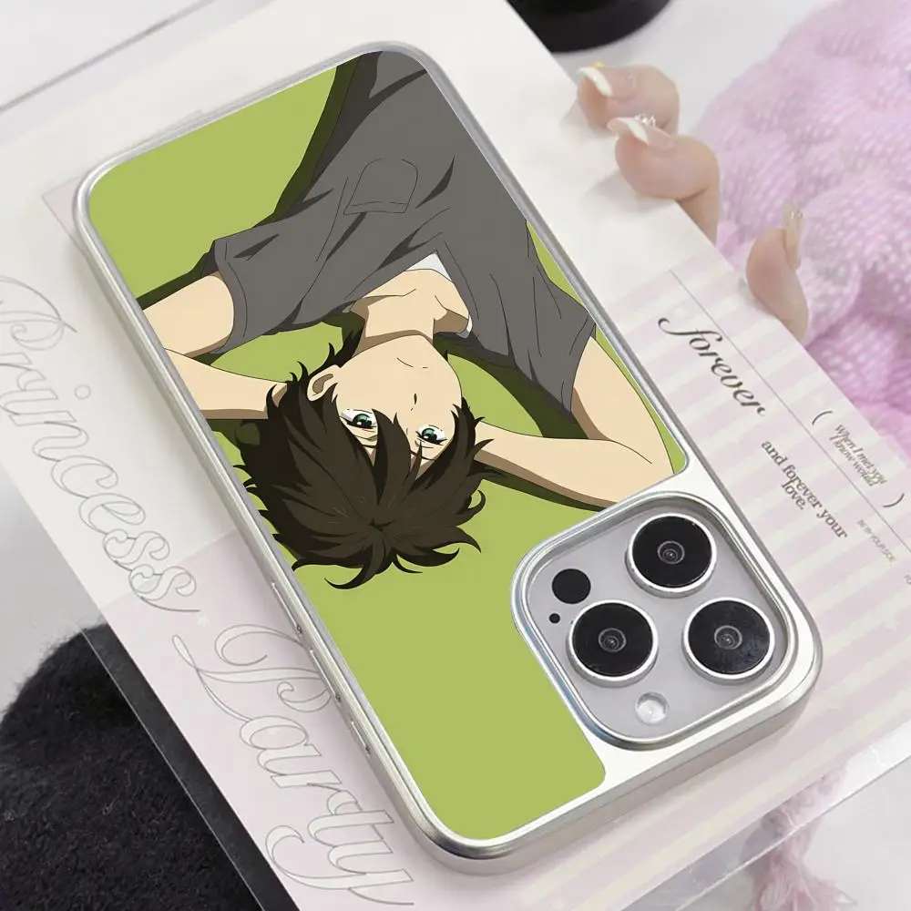 

Hyouka Oreki Hotarou Phone Case for iPhone 17 16 15 14 13 12 11 Air Pro Max Plus Electroplated Silver Cover