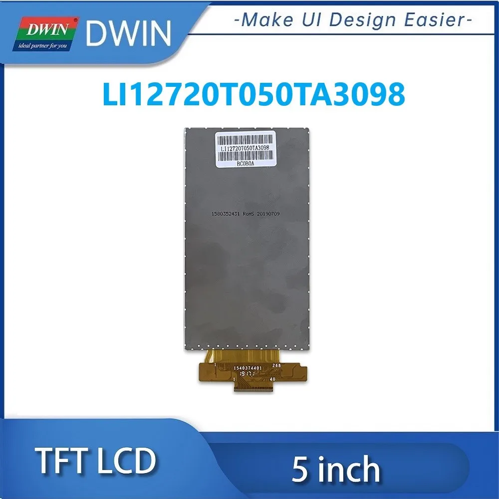 DWIN 5 Inch Incell IPS TFT LCD Display 720x1280 300 Bright MIPI 40PIN Capacitive Touch LI12720T050TA3098