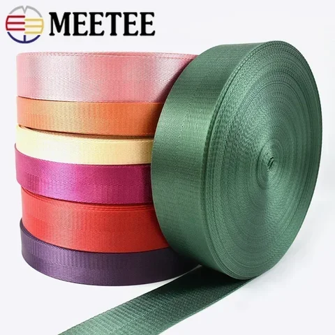 Meetee Нейлоновая лента 20-38 мм, 8 м - прочная и универсальная — изображение товара