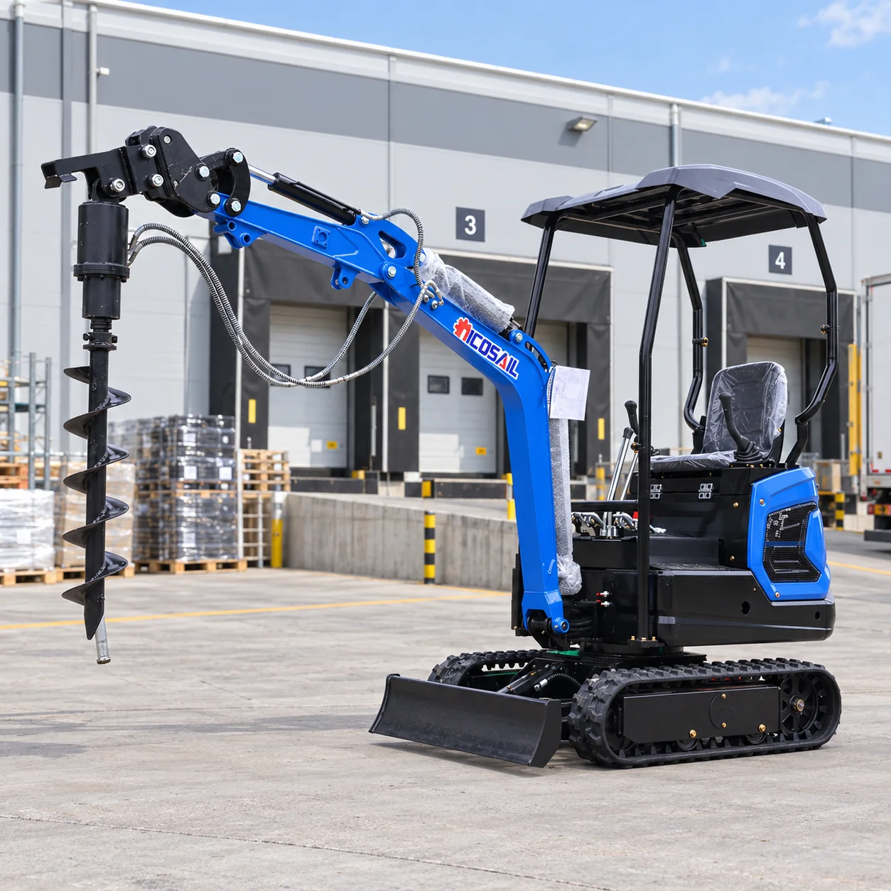 NICOSAIL Mini Digger 3154mm Reach 1651mm Depth Fast EU Shipping from Poland for Cable Trenching and Utilities