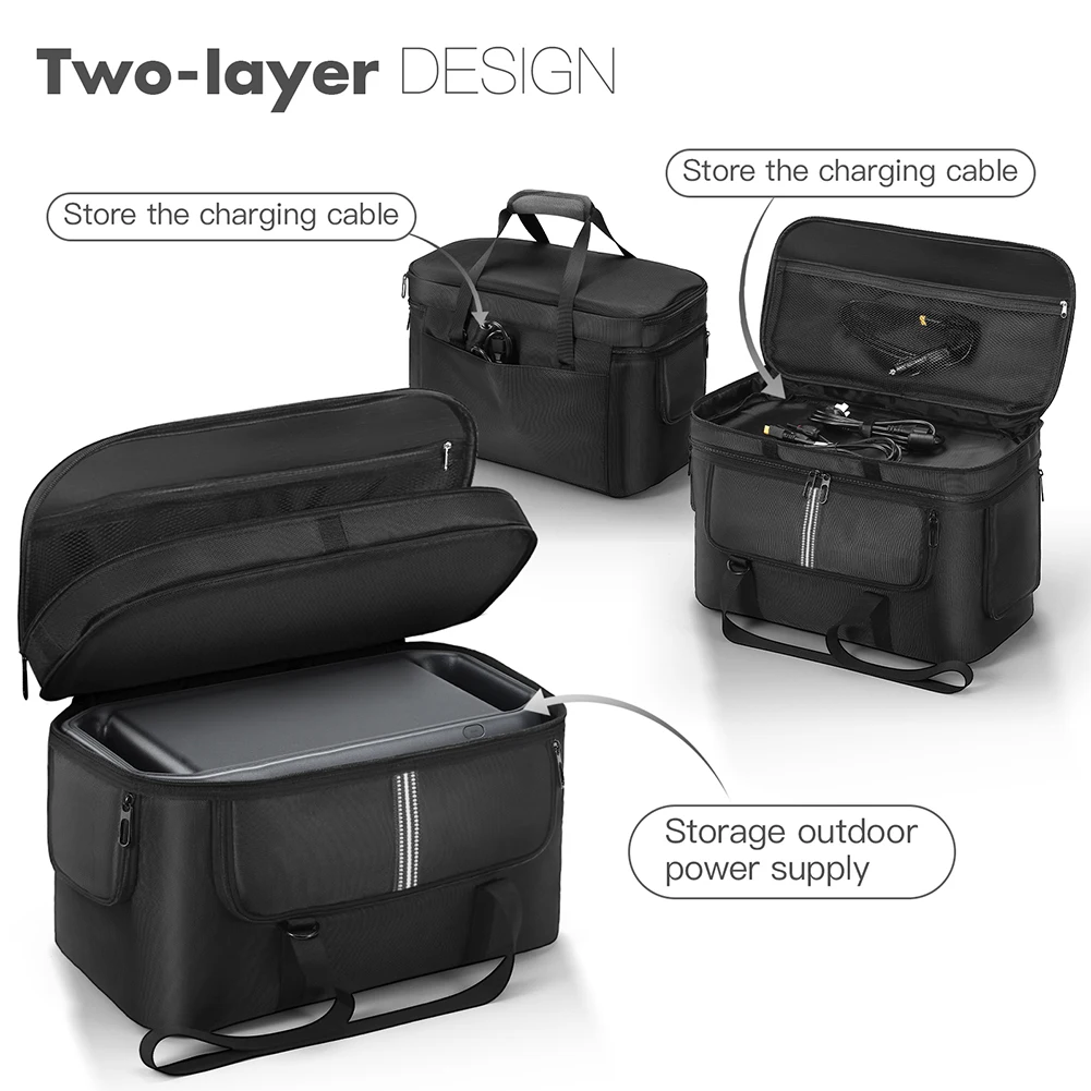 حقيبة حمل لـ DJI Power 1000 حقيبة محطة طاقة محمولة مقاومة للماء للسفر مع حزام كتف
