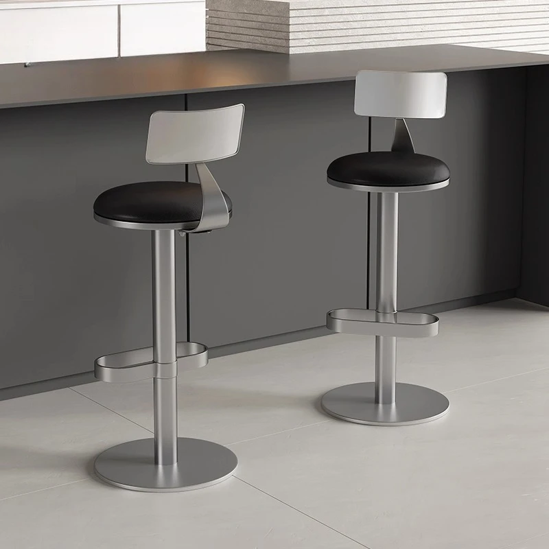 Modern Swivel Bar Stool Height Adjustable Counter Chair for Home Kitchen Island Chairs Creative Retro Pub Stool with Backrest