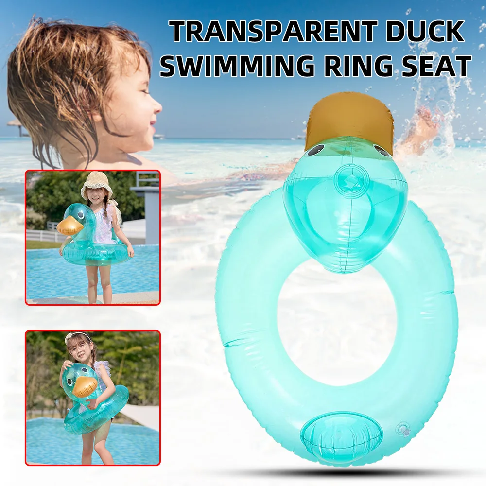 Trẻ Em Trong Suốt Vịt Bơi Vòng Trẻ Sơ Sinh Sát Nách Vòng Vịt Ghế Vòng Bơi Huấn Luyện Nổi Bể Bơi Phao Bơi Đi Biển Đảng Đồ Chơi