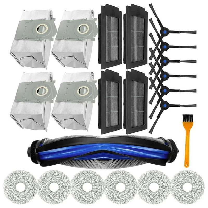 AB43 untuk-Ecovacs-Deebot-T50-PRO-Robot--Suku Cadang Penyedot Debu 	 -Sikat Utama-Hepa-Filter-Sisi-Sikat-Debu-Tas-Mop-Clot