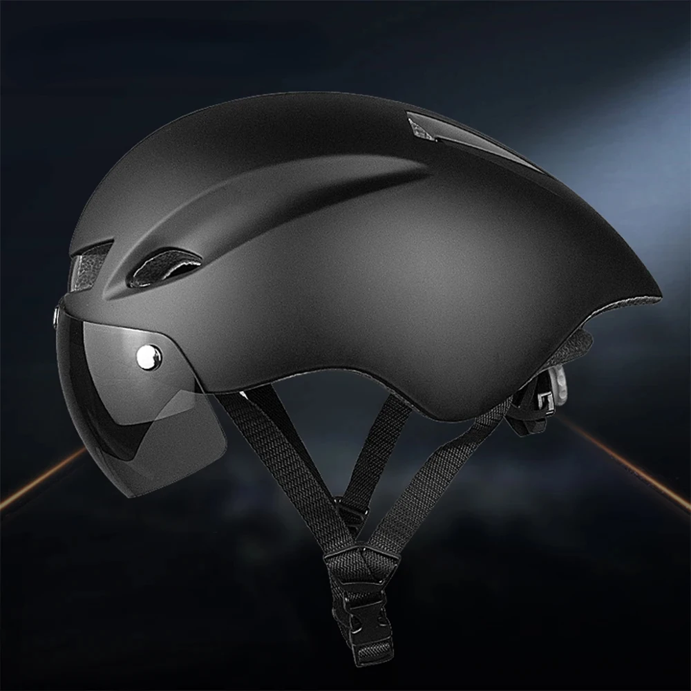 

TT Road Bicycle Helmet Racing Ultralight Triathlon TT Bikes Safety Helmets Goggles Cycling Sports Bike Accessories Bike halmet