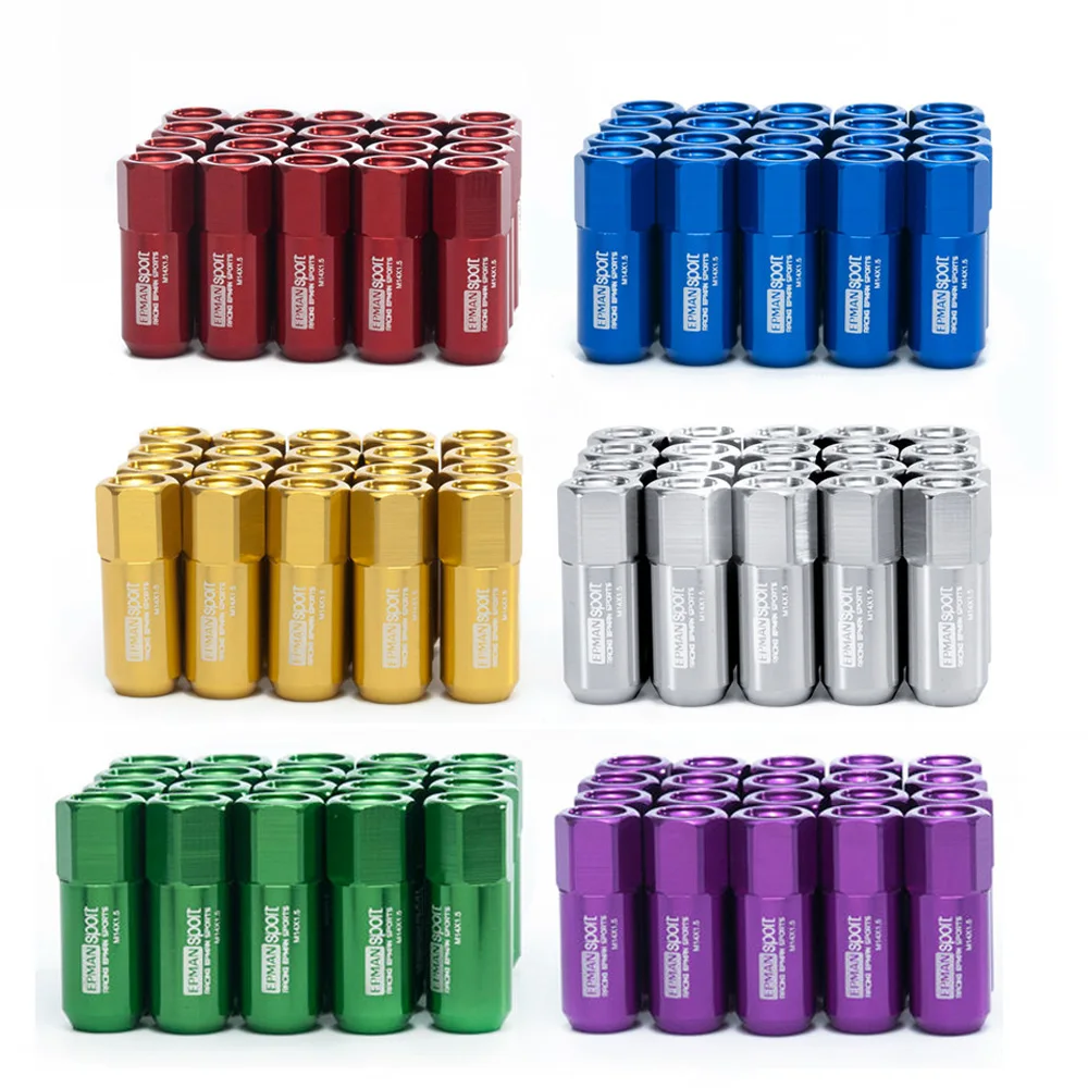 20pc M14X1.5 60MM Extende Forged Aluminum Tuner Racing Lug Nut For Wheels Rims EP-DD550B15