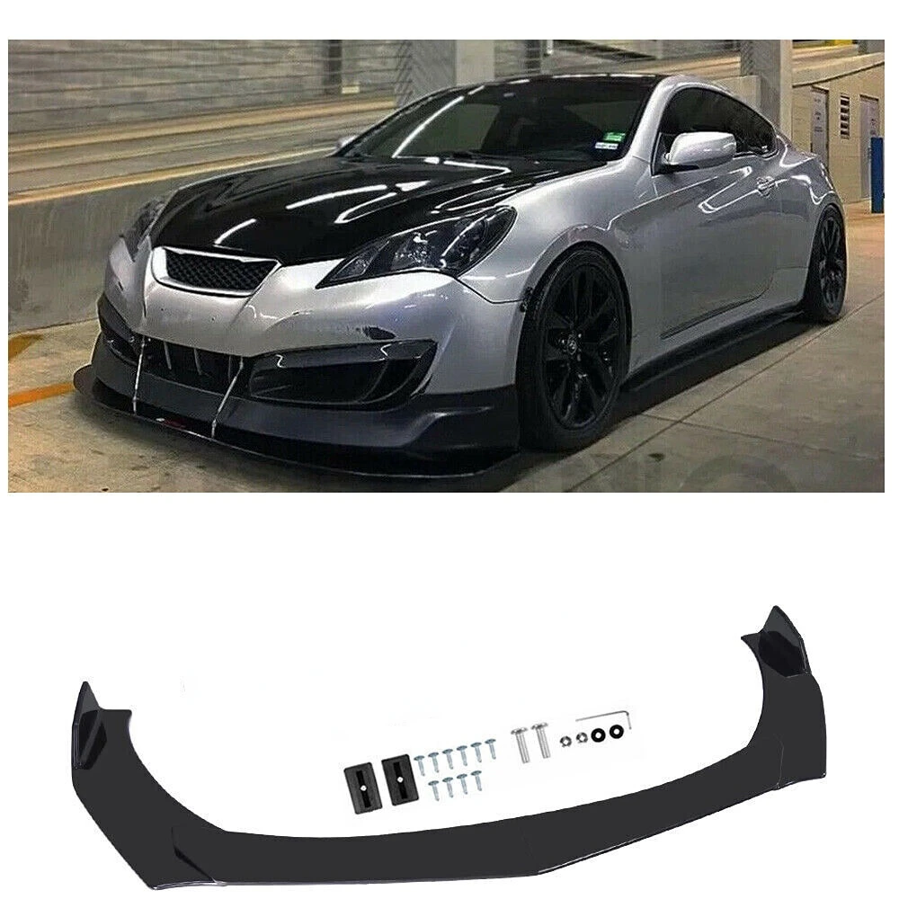 LAICY For Hyundai Genesis Coupe 13-16 Car Front Bumper Lip Body Kit Canard Lip Diffuser Spoiler Anti Scratch Guard Body Shovel