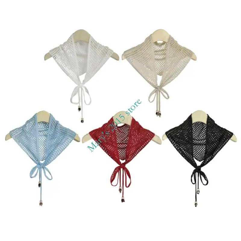 

Elegant Knit Bandana Hijab Soft and Comfortable Headscarf Showcasing French Country Aesthetic Triangular Bandana Hip Scarf