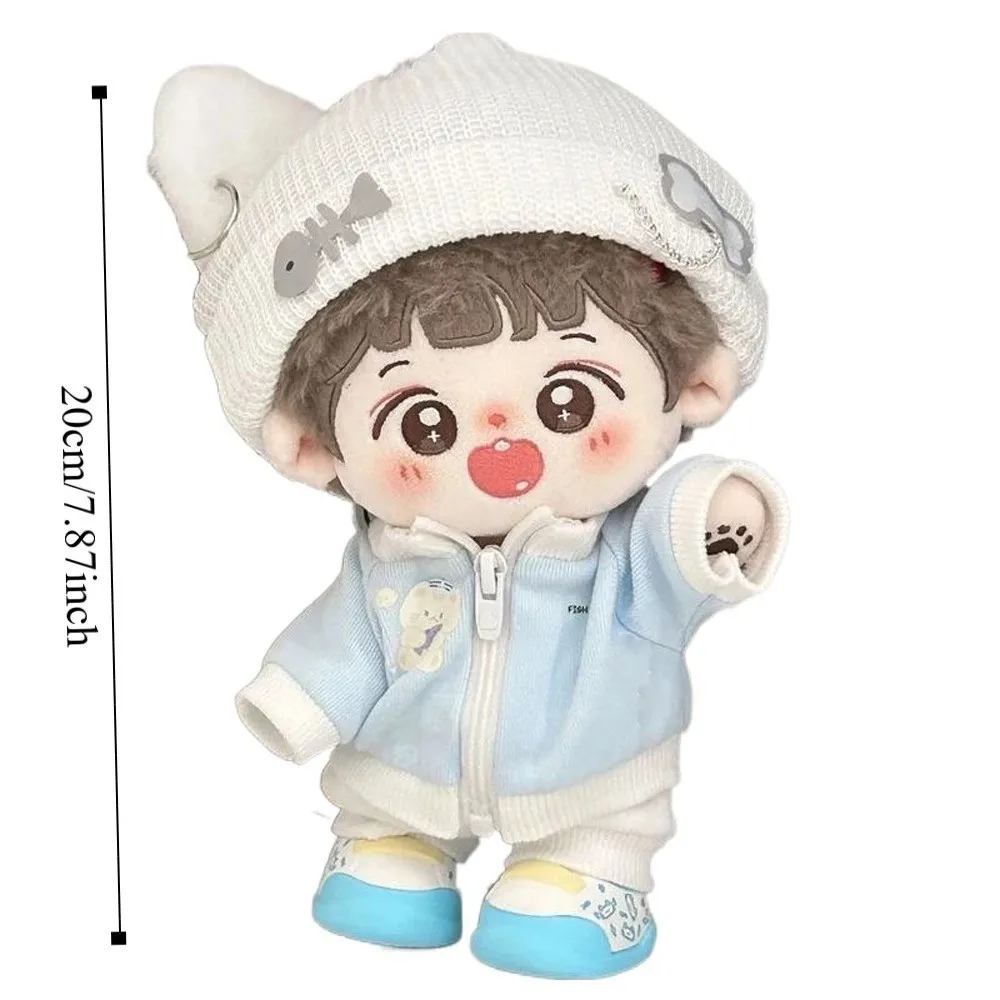 Accessories Cat Jacket 20cm Cotton 's Clothes Cute Hat Fishbone Cotton Outfit Pants Mini Clothes Set Children Gift