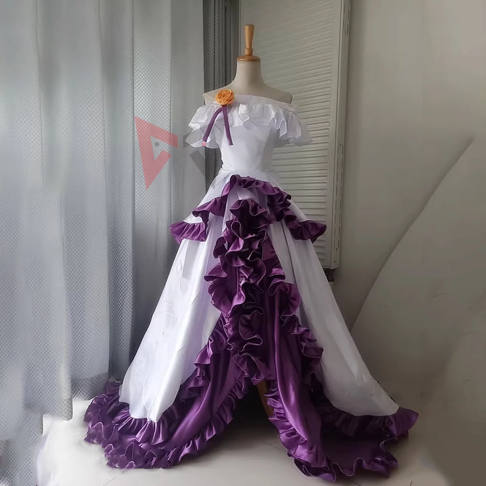 

New Rosetta Royalling Scandalies Cosplay Costume White Wedding Dress For Game Party Custom Made
