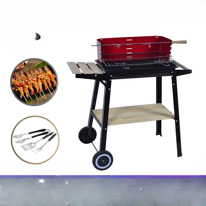 Easy Portable Grill Outdoor Party Cooking Picnic BBQ Grill 5 Person Charcoal Grill