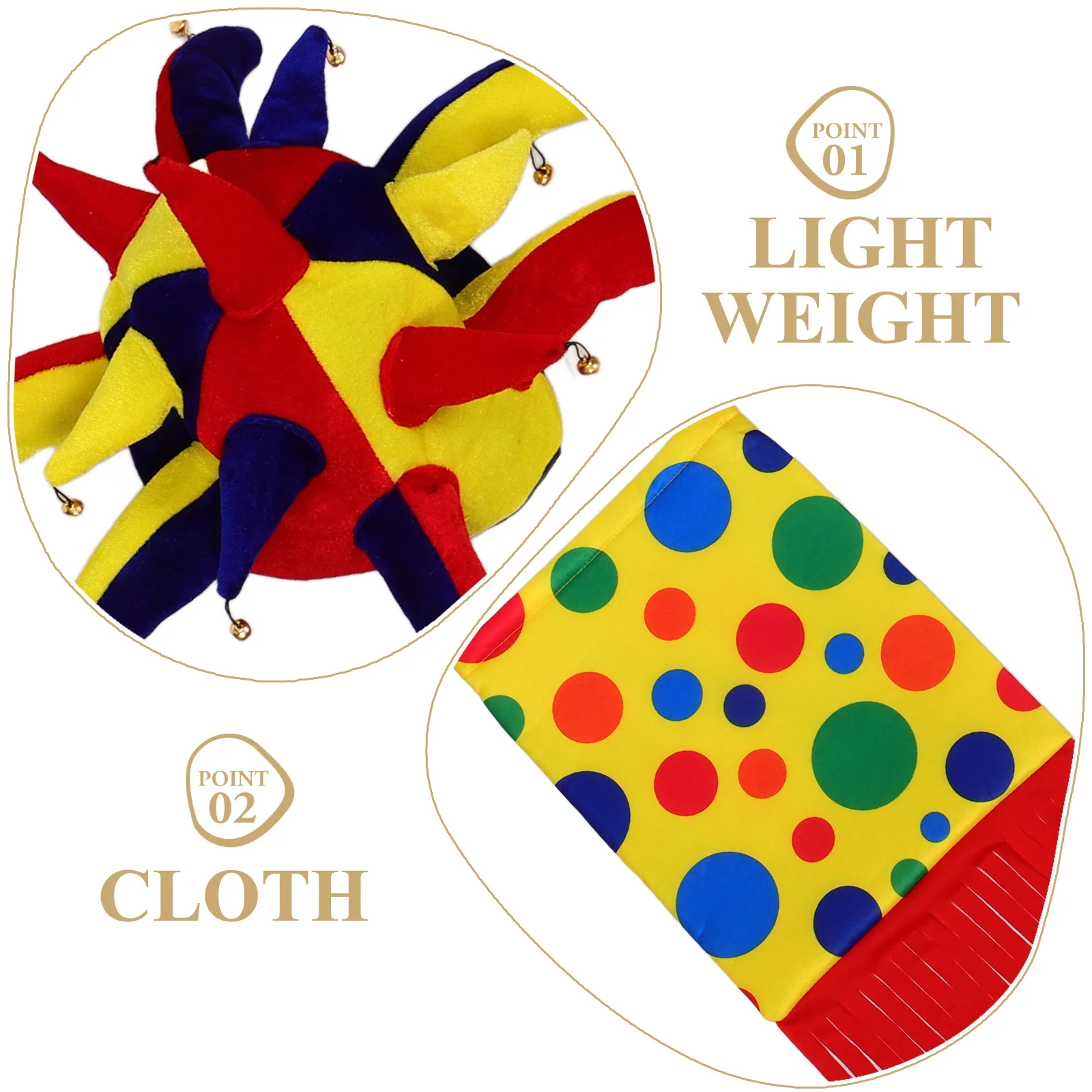 

Clown Props Headwear Cosplay Accessories Circus Costume Carnival Hat Costumes Make up