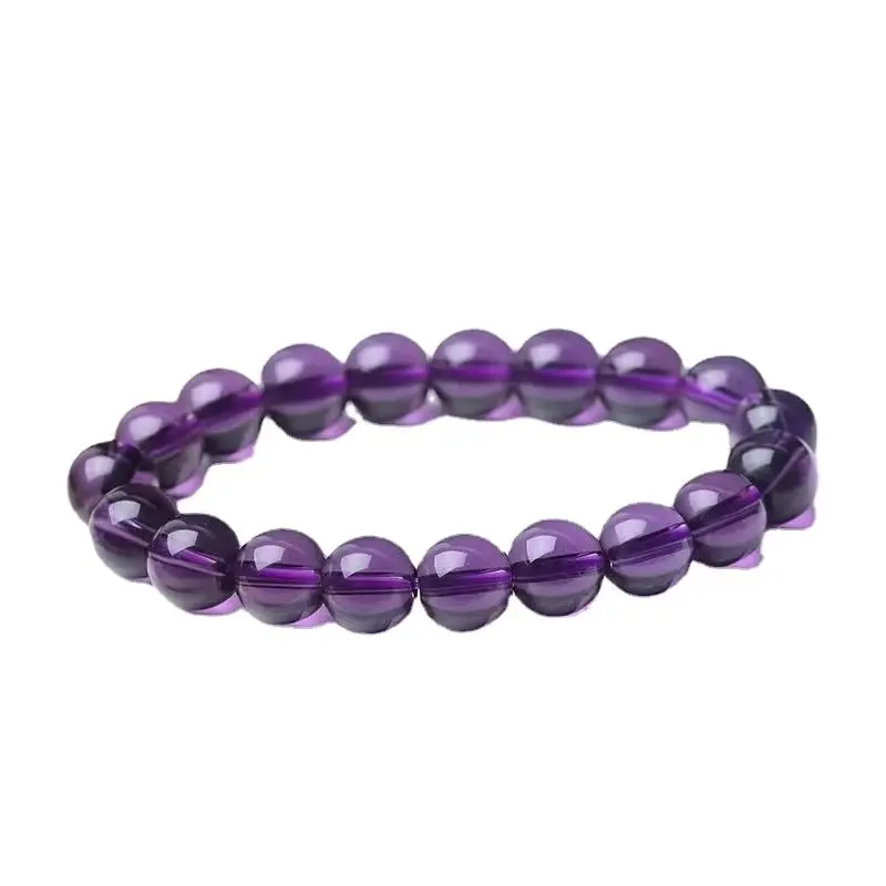 Amethyst Beads Raw Stone Balls Piedras Energy Bangle Purple Jewelry for Women Organic Decorative Wholesale Accessories