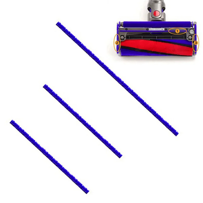 ABZA-90Pcs شرائط القطيفة الناعمة لدايسون V6 V7 V8 V10 V11 مكنسة كهربائية لينة الأسطوانة رئيس استبدال الملحقات أجزاء