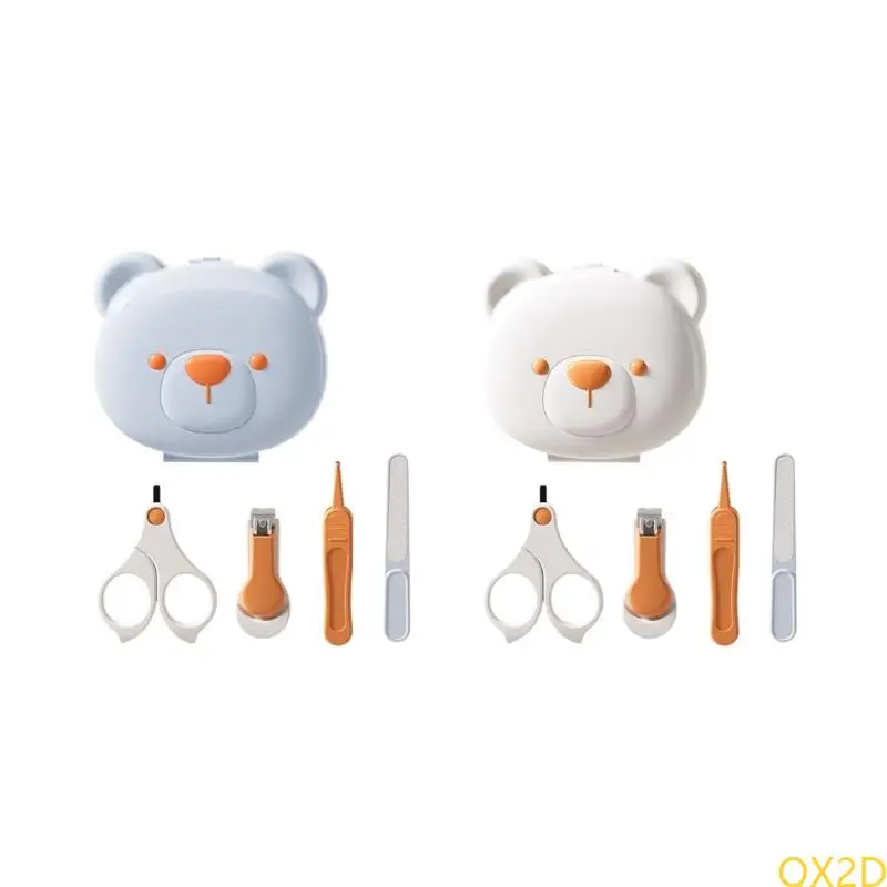 

QX2D Baby Nails Care Tool Safe Grooming for Newborns Include Clippers & Tweezer