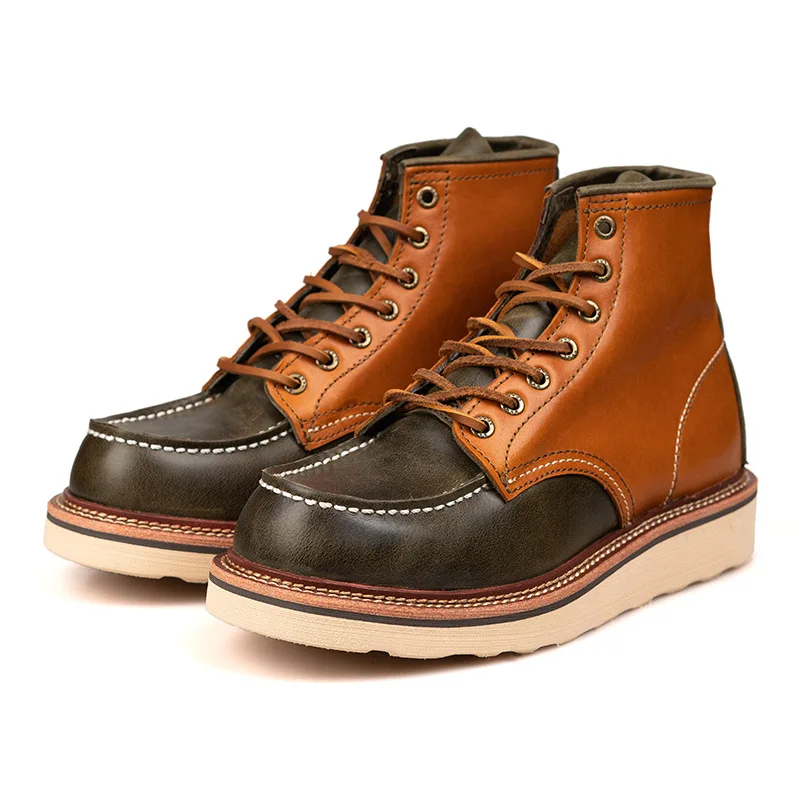 

Brand Men Ankle Boots Wings Trend Motorcycle Winter Boots Shoes for Men