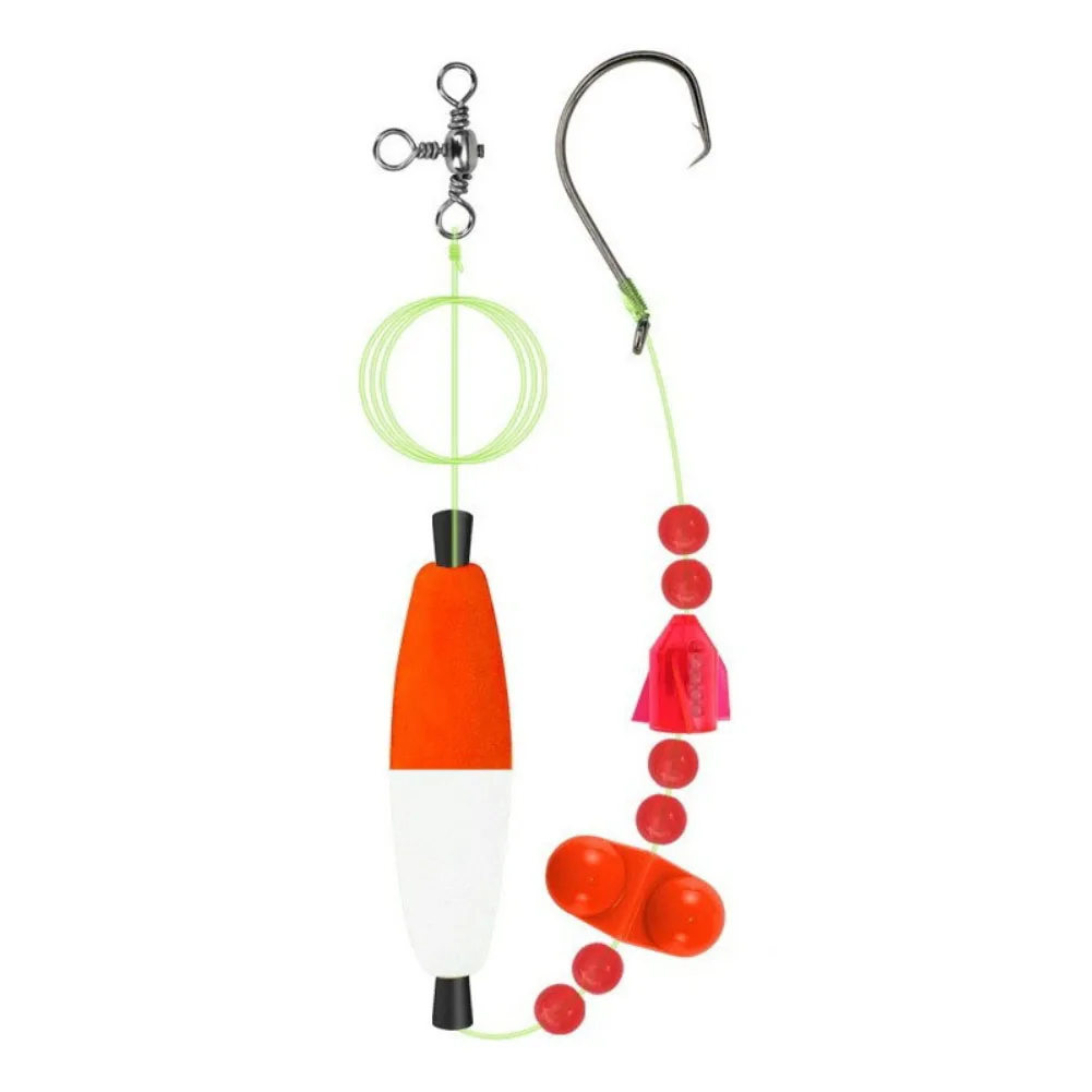 

3шт/комплект 360 ° Вращающиеся оснастки для ловли сома 6/0 8/0 10/0, дизайн буй, пенопластовые поплавки, ПВХ, завязанные вручную оснастки, запасные части для рыбалки ﻿