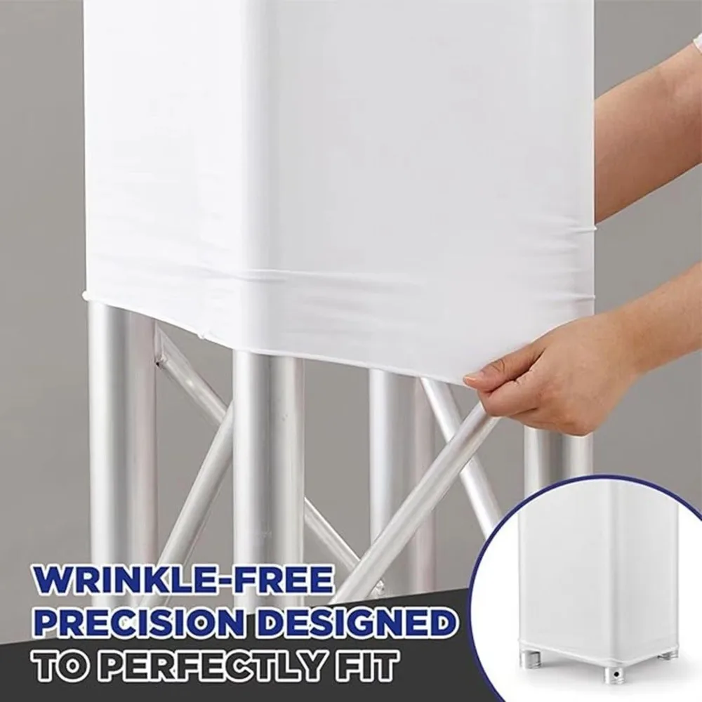 2pcs Portable Elastic Fabric Truss Cover 2M Easy Installation Scrim Sleeves Decorative Truss Sock Wedding Stage Decor