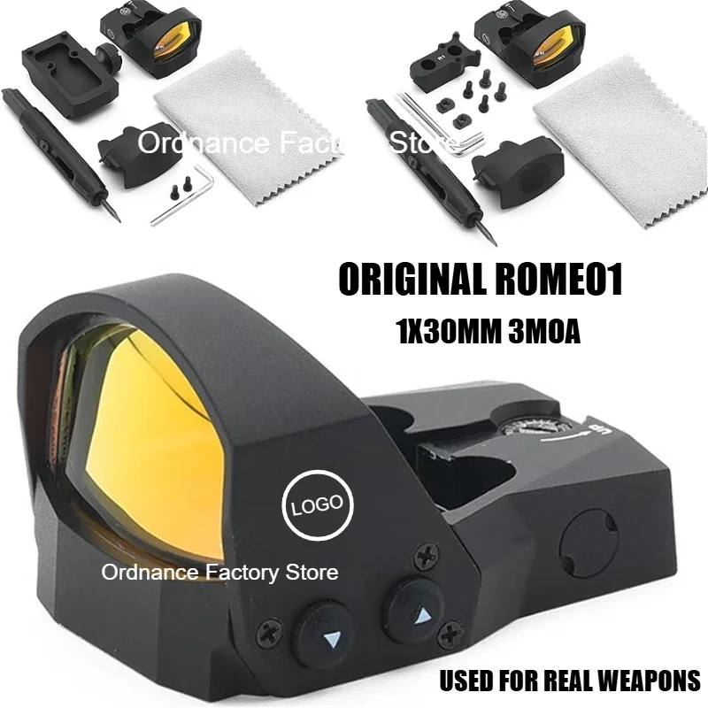 Tactical Optics ROMEO1 1X30MM 3MOA Red Dot Sight Mini Open Reflex Pistol Sights Lightweight Durable Scope with Motion Activated