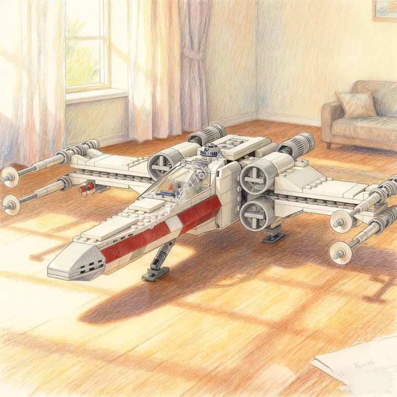509pcs MOC Luke S X Wing Mash Star Battle Model Building Blocks Construction Christmas Gifts Idea Education Toys Creative Brick