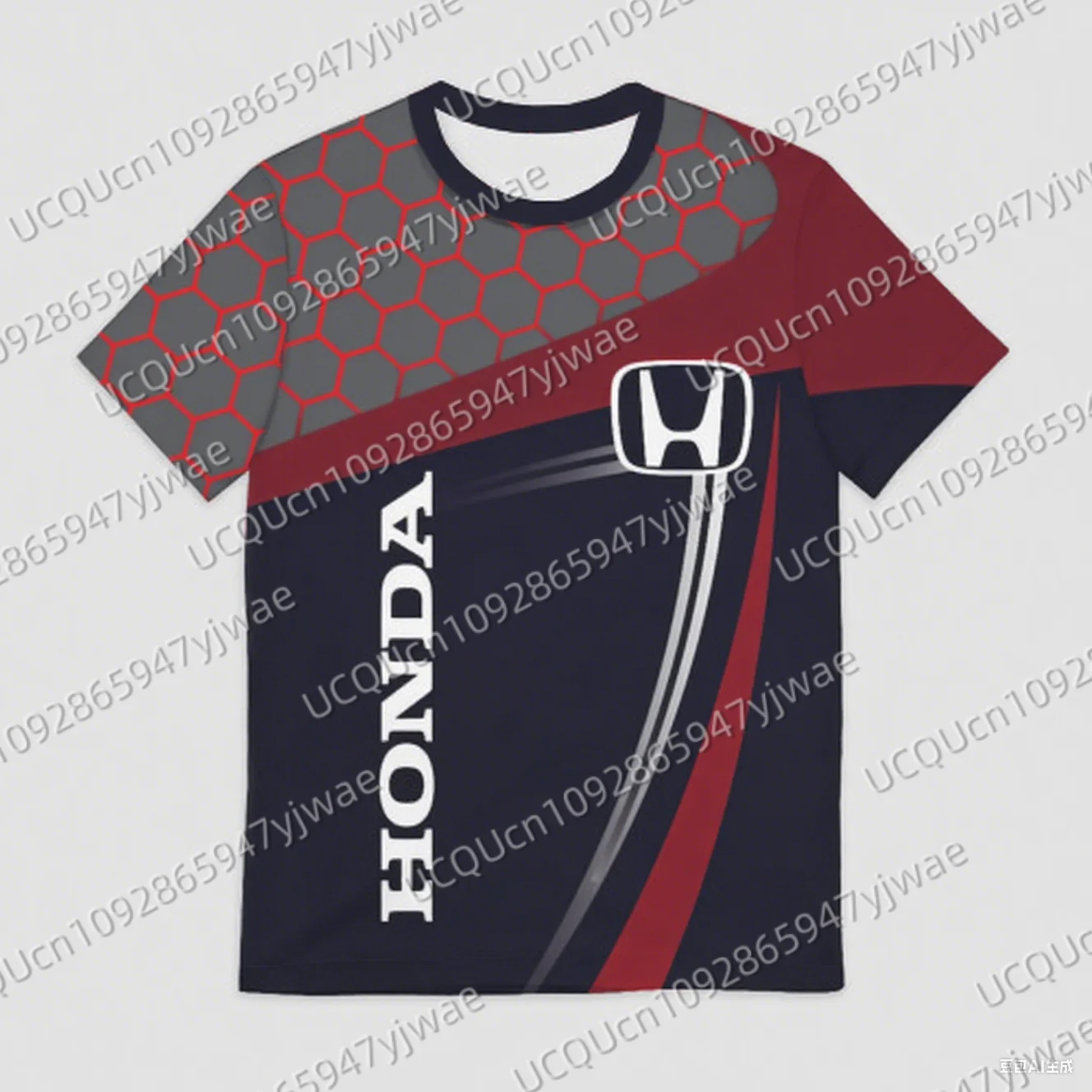 

Motorcycle Riding Circle Printing Quick Drying Breathable Short Sleeve Sport For Men And Women Honda Riding Casual T-shirt Tops