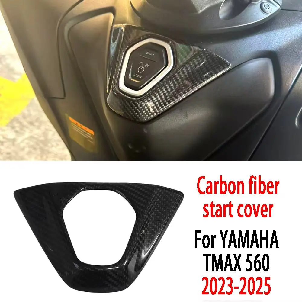 FOR Yamaha TMAX560 100% Carbon Fiber Material Body and Frame Cover Ignition Lock Motorcycle Accessories 2023-2025
